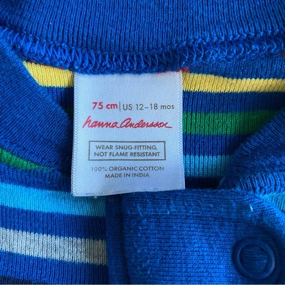 HANNA ANDERSSON Lot Of 3 One Pièce Jammies 75 (12-18mos) - Picture 4 of 11